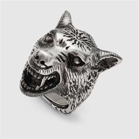 anger forest gucci ring|Gucci Wolf Head Anger Forest Ring .